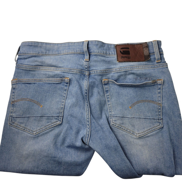G Star Raw 3301 Skinny Jeans Mens 34 (34x31.5) Medium Stretch Moto Punk Grunge - Picture 4 of 12